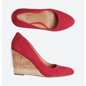 Franco Sarto Calix Cork Wedge Heel with dust bag